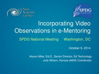 Incorporating Video Observations in e-Mentoring