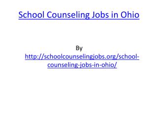 School Counseling Jobs in Ohio