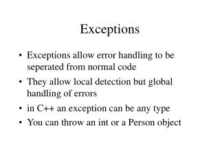 Exceptions