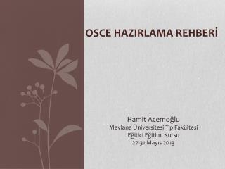 OSCE HAZIRLAMA REHBERİ