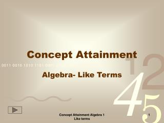 Concept Attainment