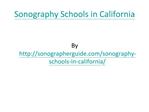 Sonography Schools in California