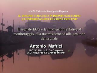 Antonio Mafrici U.C.I.C. Dip.to A. De Gasperis A.O. Niguarda Cà Granda Milano