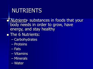 NUTRIENTS