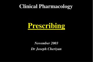 Clinical Pharmacology