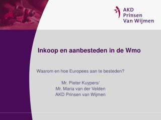 Inkoop en aanbesteden in de Wmo