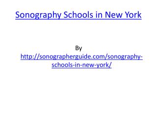 Sonography Schools in New York