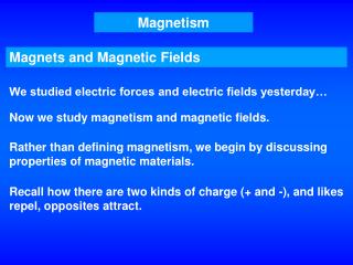 Magnetism