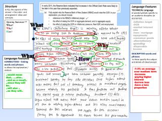 Structure ie ALL the aspects of the answer + the order and arrangement ideas and concepts