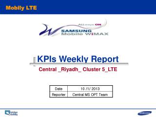 KPIs Weekly Report