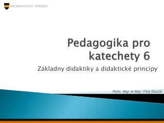 Pedagogika pro katechety 6