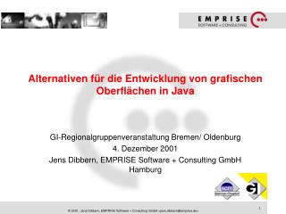 Alternativen für die Entwicklung von grafischen Oberflächen in Java
