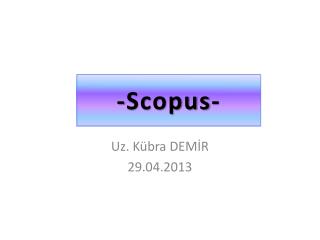 - Scopus -