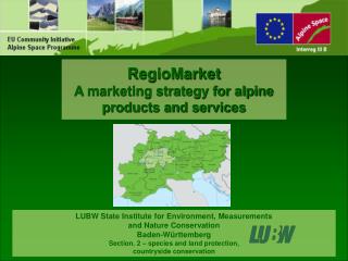 RegioMarket A marketing strategy for alpine products and services
