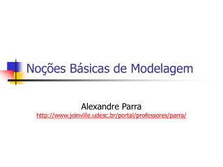 Noções Básicas de Modelagem