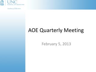 AOE Quarterly Meeting