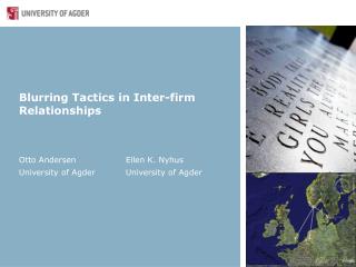 Blurring Tactics in Inter-firm Relationships