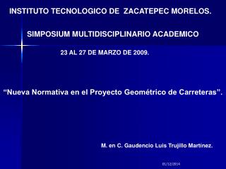 INSTITUTO TECNOLOGICO DE ZACATEPEC MORELOS.