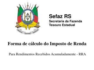 Sefaz RS Secretaria da Fazenda Tesouro Estadual