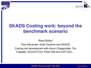 SKADS Costing work: beyond the benchmark scenario