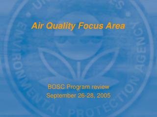 Air Quality Focus Area