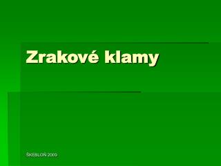 Zrakové klamy