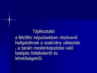 Tájékoztató
