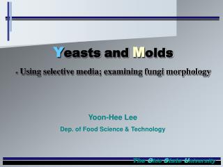 Yoon-Hee Lee Dep. of Food Science & Technology