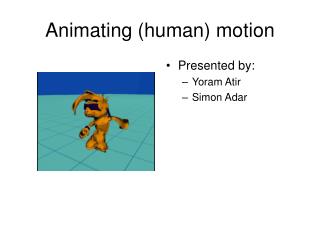 Animating (human) motion