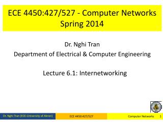 ECE 4450:427/527 - Computer Networks Spring 2014