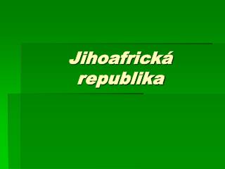 Jihoafrická republika