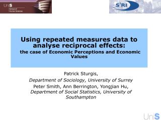 Patrick Sturgis, Department of Sociology, University of Surrey