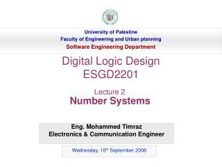 Eng. Mohammed Timraz Electronics &amp; Communication Engineer