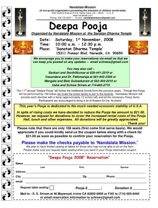 Organized by Nandalala Mission at the Sanatan Dharma Temple