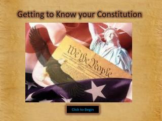 Getting to Know your Constitution