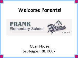 Welcome Parents!