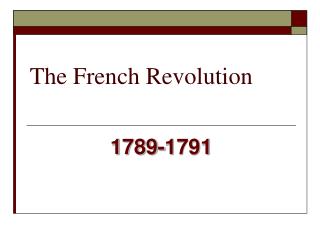 The French Revolution