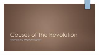 Causes of The Revolution