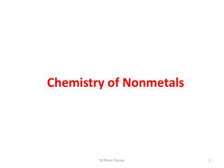 Chemistry of Nonmetals