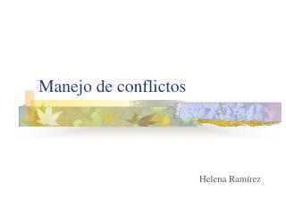 Manejo de conflictos