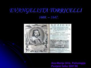 EVANGELISTA TORRICELLI