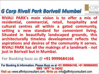 G Corp rivali park @09999684166 apartments borivali mumbai