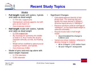 Recent Study Topics