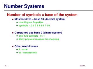 Number Systems