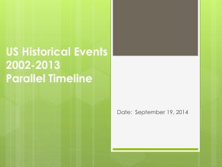 US Historical Events 2002-2013 Parallel Timeline