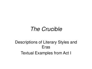 The Crucible