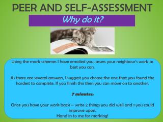 Peer and self-assessment