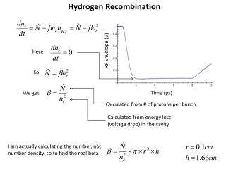 Hydrogen Recombination