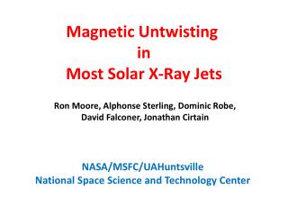 Magnetic Untwisting i n Most Solar X-Ray Jets