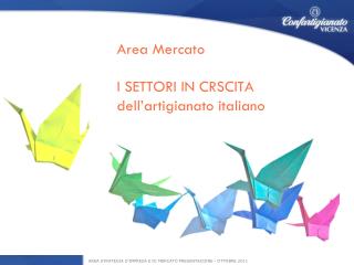 Area Mercato I SETTORI IN CRSCITA dell’artigianato italiano